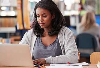 student on laptop