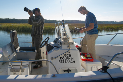 Research - Students on Boat
