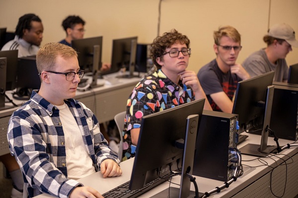 Computational Science Students in Computer Classroom