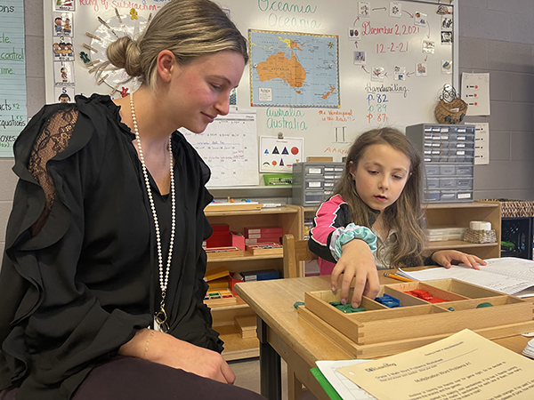 Montessori teacher