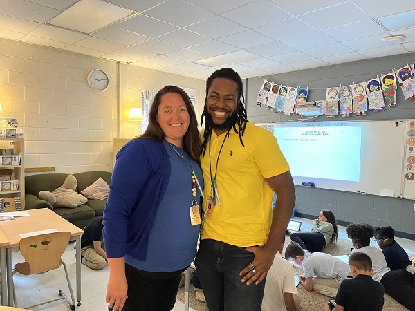 Cooperating Teachers Standing in Classroom with Kids