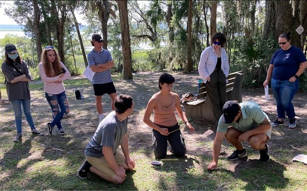 Altamaha Town Heritage Preserve history students gathered