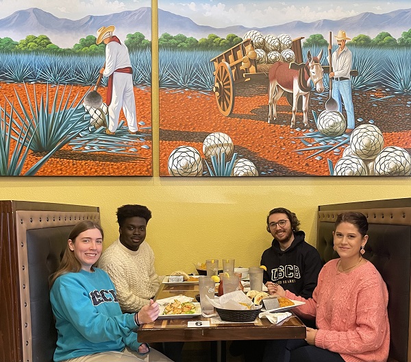 Students at Spanish Restaurant Students at Spanish Restaurant