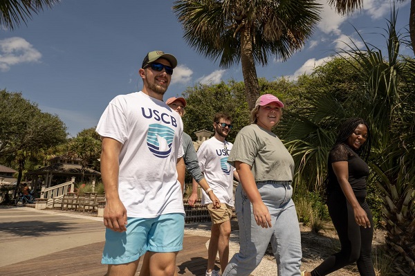 Group of Students on Boardwalk