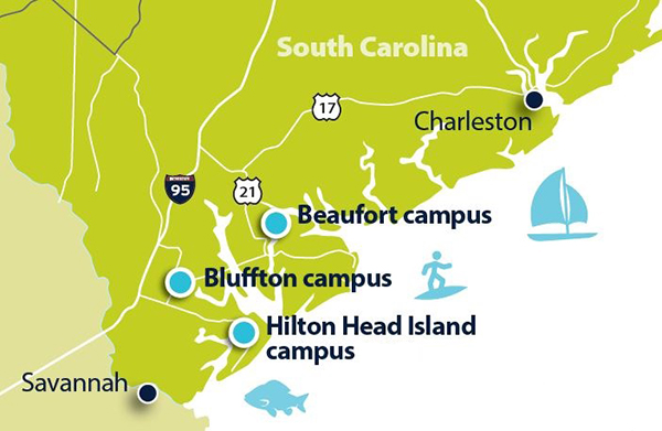 Map of Area - USCB Campuses
