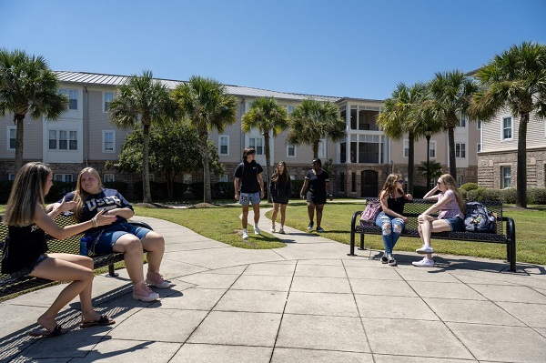 Students in Dorm Common Area