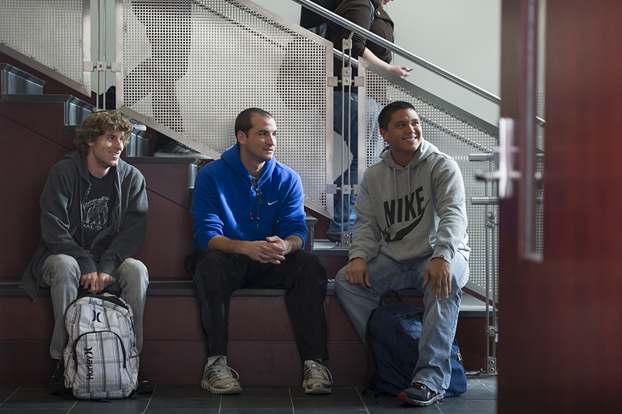 Students in Hargray Hallway