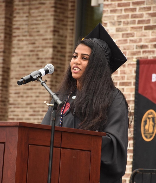 Student Speaker at Podium