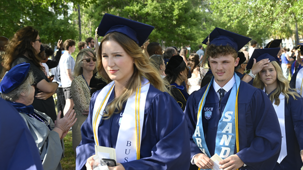 Graduation Students walking
