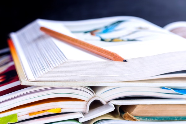 Books on table