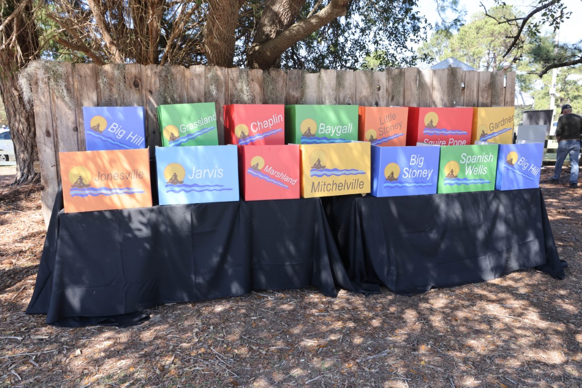 Boxes representing Historic Gullah communities