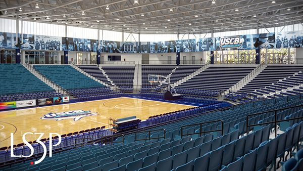 Rendering of basketball court