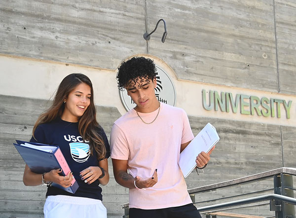 students USCB HHI campus stairs