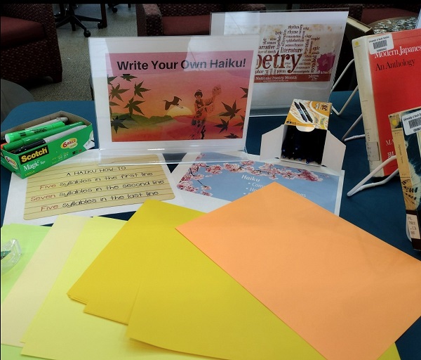 Library Display for Haiku Writing