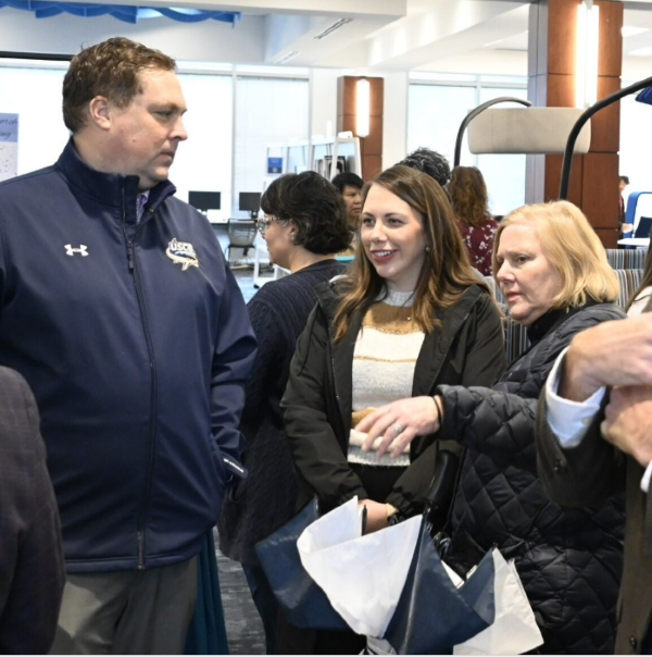 USCB Faculty and Staff in the Bluffton Library