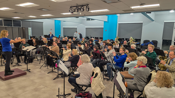 OLLI Band practicing indoors