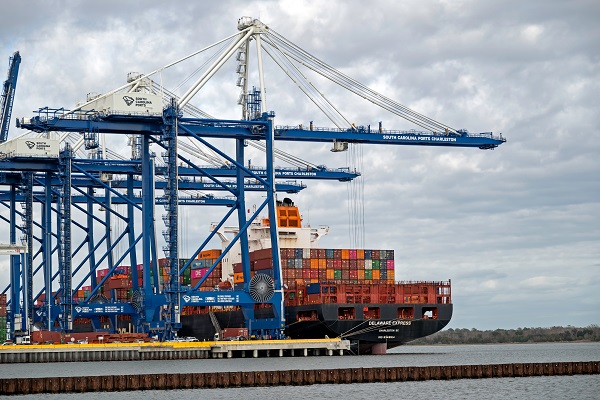 Charleston Port and Boat Cargo