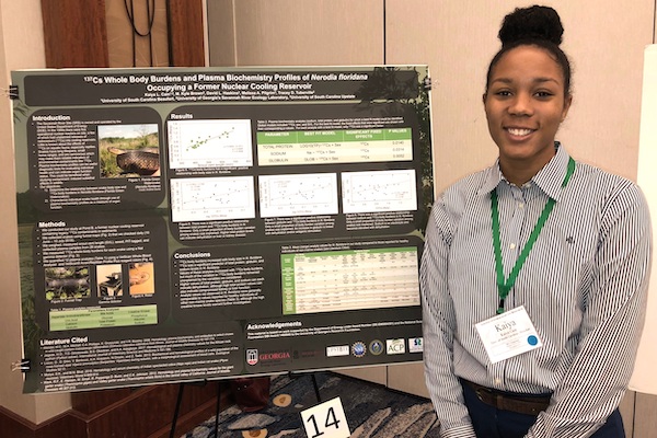 Kaiya with her research
