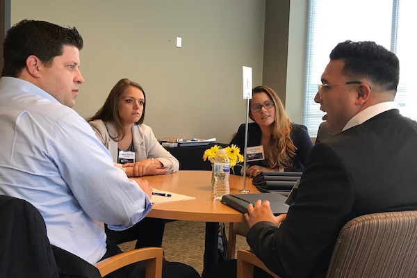 Group having a discussion