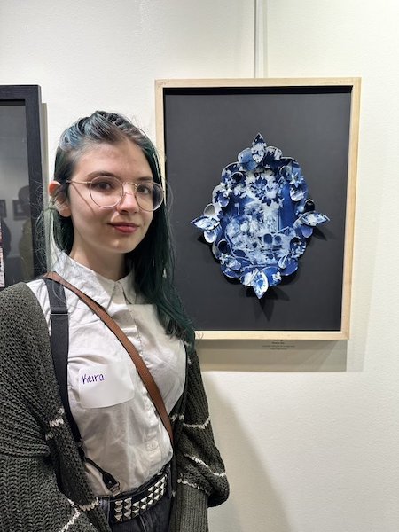 Student with their art Student with their art