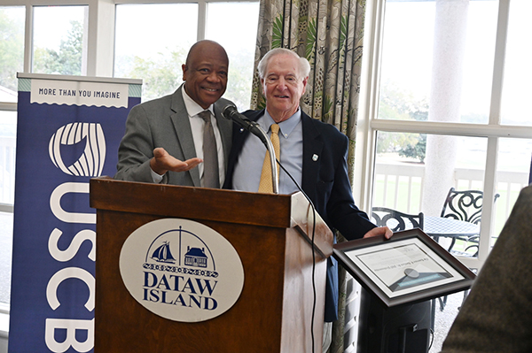Larry Rowland and Chancellor Panu