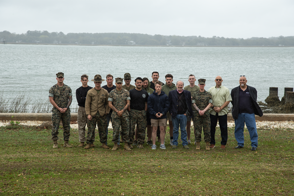 Group Photo of Marines and Professors during enhancing academic training at Parris Island, SC.