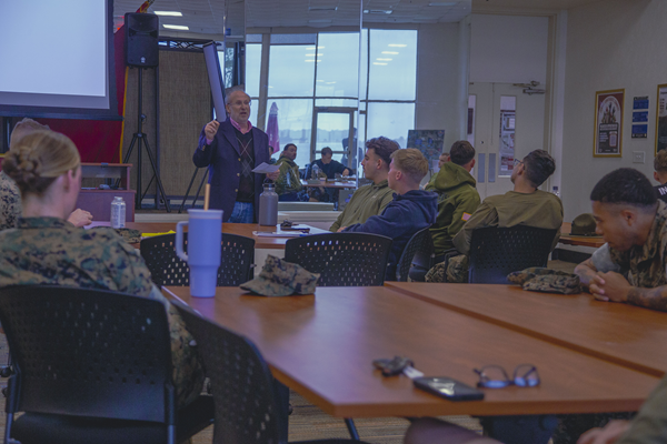 Dr. Bruce Marlowe instructing Marines