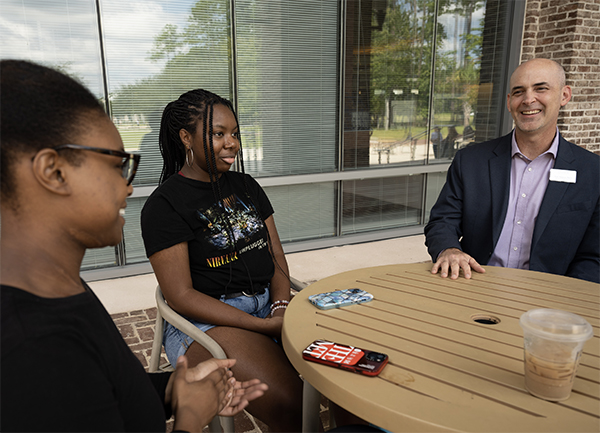 Eric Skipper with students