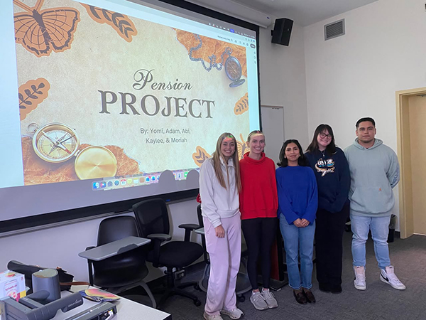 students from pension project