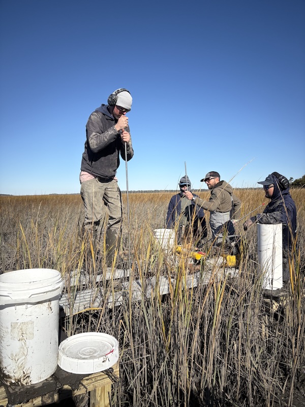 Students measuring sound