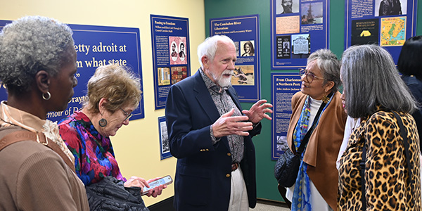 People at a museum exhibit